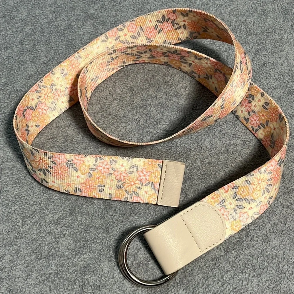 Cottagecore Floral Belt Womens Large Canvas Coquette Country